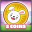 5 coins collected