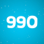 Accumulate 990 points in total
