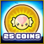 25 coins collected