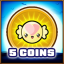 5 coins collected