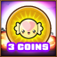 3 coins collected