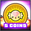 5 coins collected