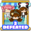 3 characters defeated