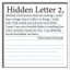 Hidden Letter 2
