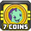 7 coins collected