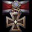 Croix de Chevalier avec Feuilles de Chêne Dorés, Épées et Diamants