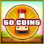 50 coins collected