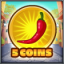 5 coins collected