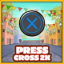 Press Cross button twice