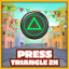 Press Triangle button twice