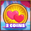 3 coins collected