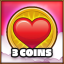 3 coins collected