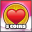 5 coins collected