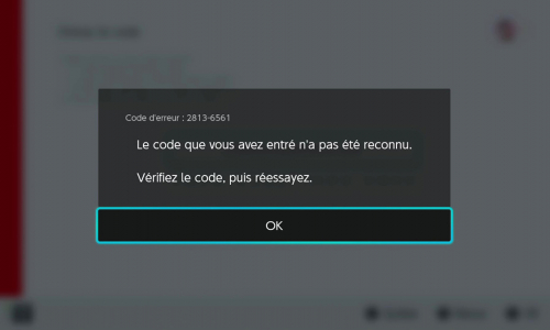 Comment corriger l'erreur 2813-6561 sur Nintendo Switch