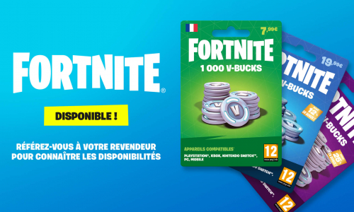 Les carte Les cartes de V-bucks de Fortnite arrivent en magasin