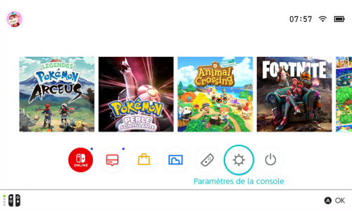 Comment connaitre numéro de version Nintendo Switch