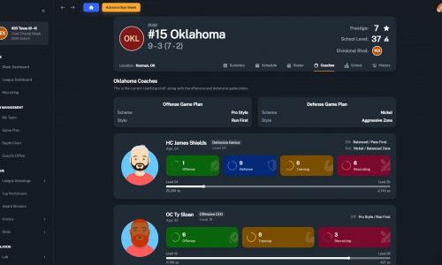 Football Coach: College Dynasty