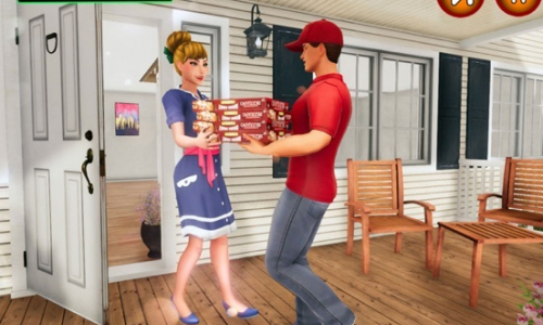 Good Pizza Food Delivery Boy