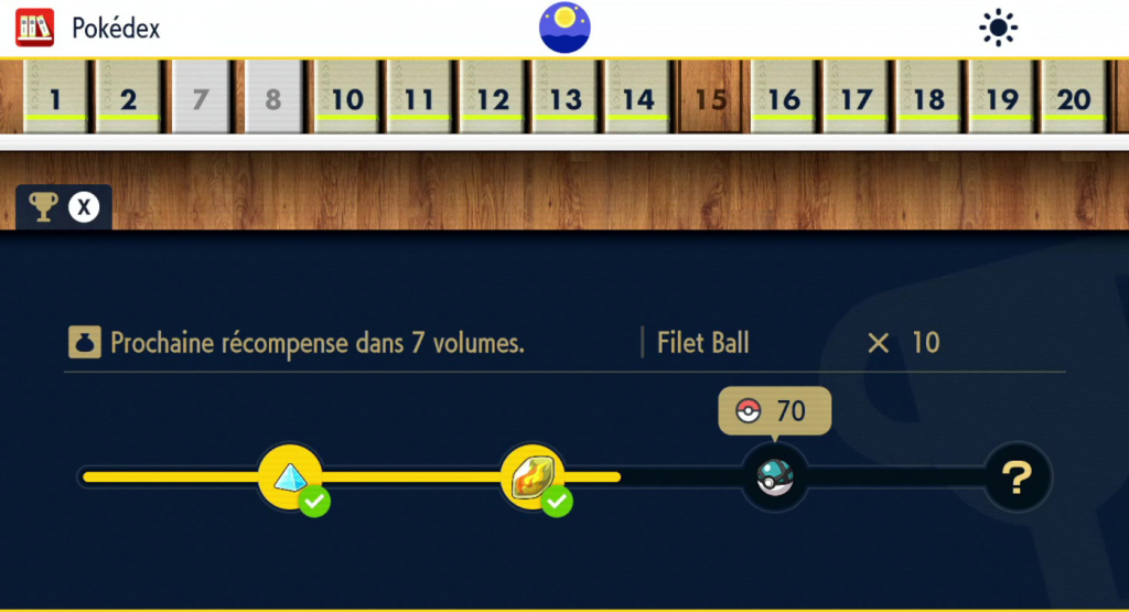 Récompenses du Pokédex