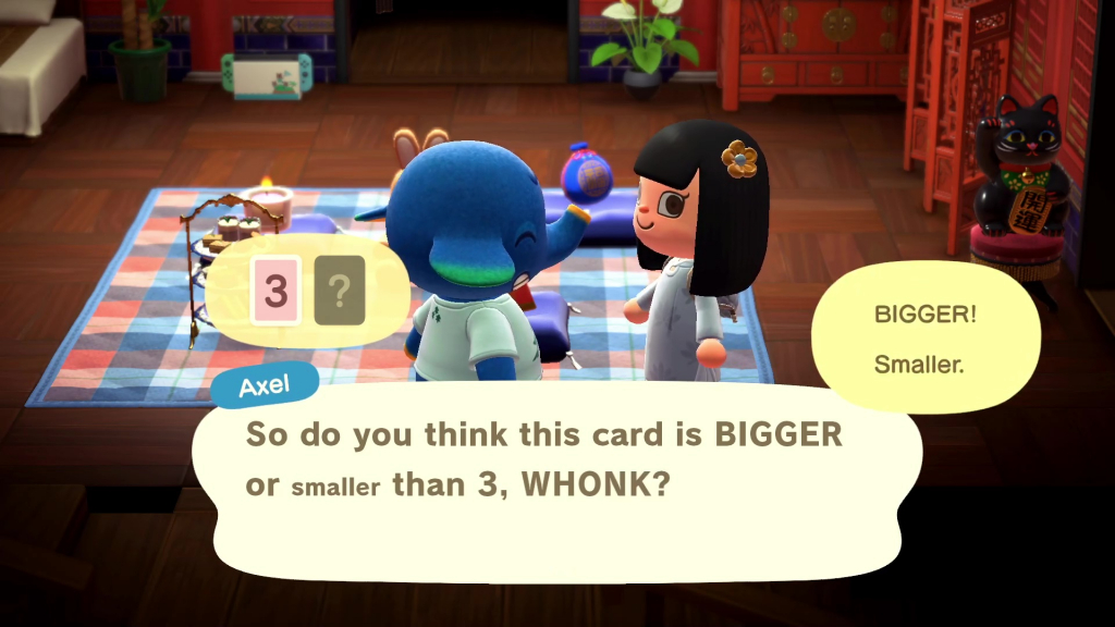 How do you win mini-games with the villagers?