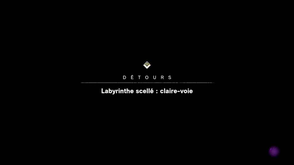 Labyrinthe scellé : claire-voie