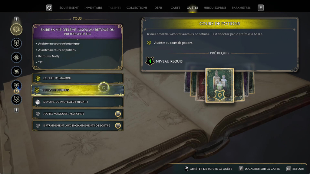 Hogwarts Legacy : L'Héritage de Poudlard - Cours de potions