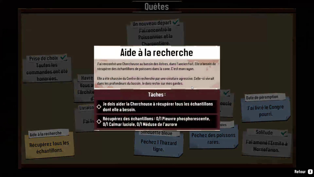 Dredge : Chapitre 3 - Aide à la recherche