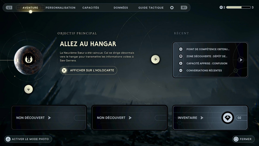 Allez au hangar