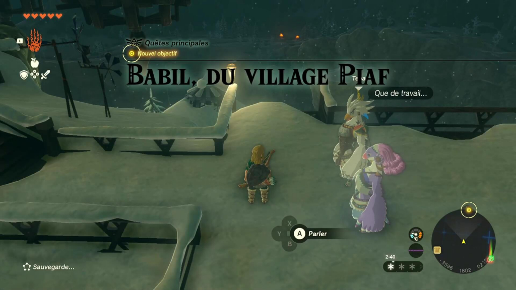 Zelda: Tears of the Kingdom - Babil, du village de Piaf