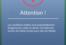 Écran de mise en garde de la météo