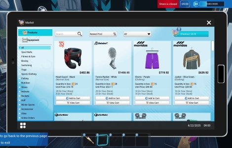 Sporting Goods Shop: Prologue