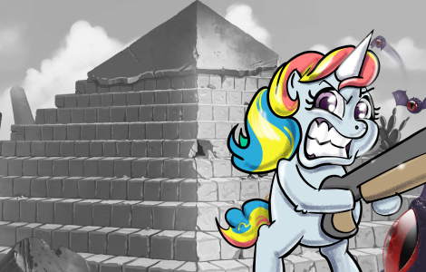 Unichrome: A 1-Bit Unicorn Adventure