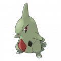 Larvitar est de la famille de Tyranitar