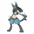 Lucario est de la famille de Riolu