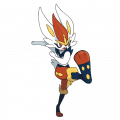 Cinderace est de la famille de Scorbunny