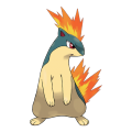 Feurisson est de la famille de Typhlosion